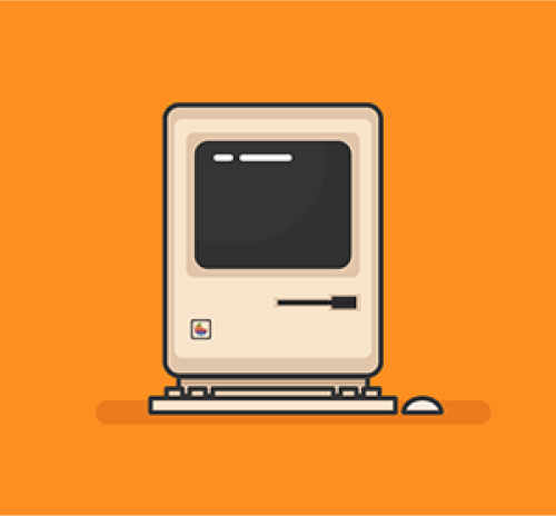 Bellabeat Visualizations - Macintosh on a yellow background.